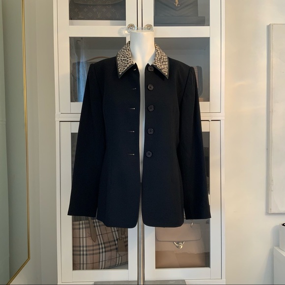 Jasper & Company ASL Wool Blend Blazer Jacket Classic Black Career size 2P - Picture 7 of 11